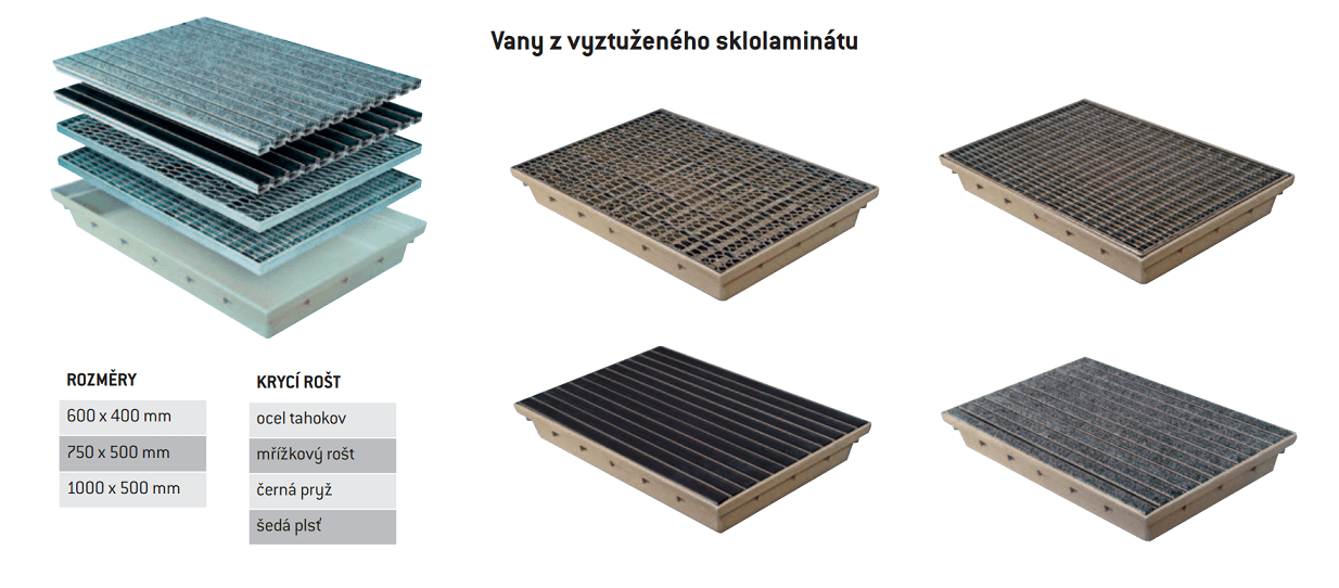 Venkovní rohožky s vanou