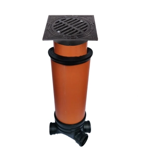 Revizní šachta 400mm rozvětvená KG 200 + Teleskop 12,5 t Mříž